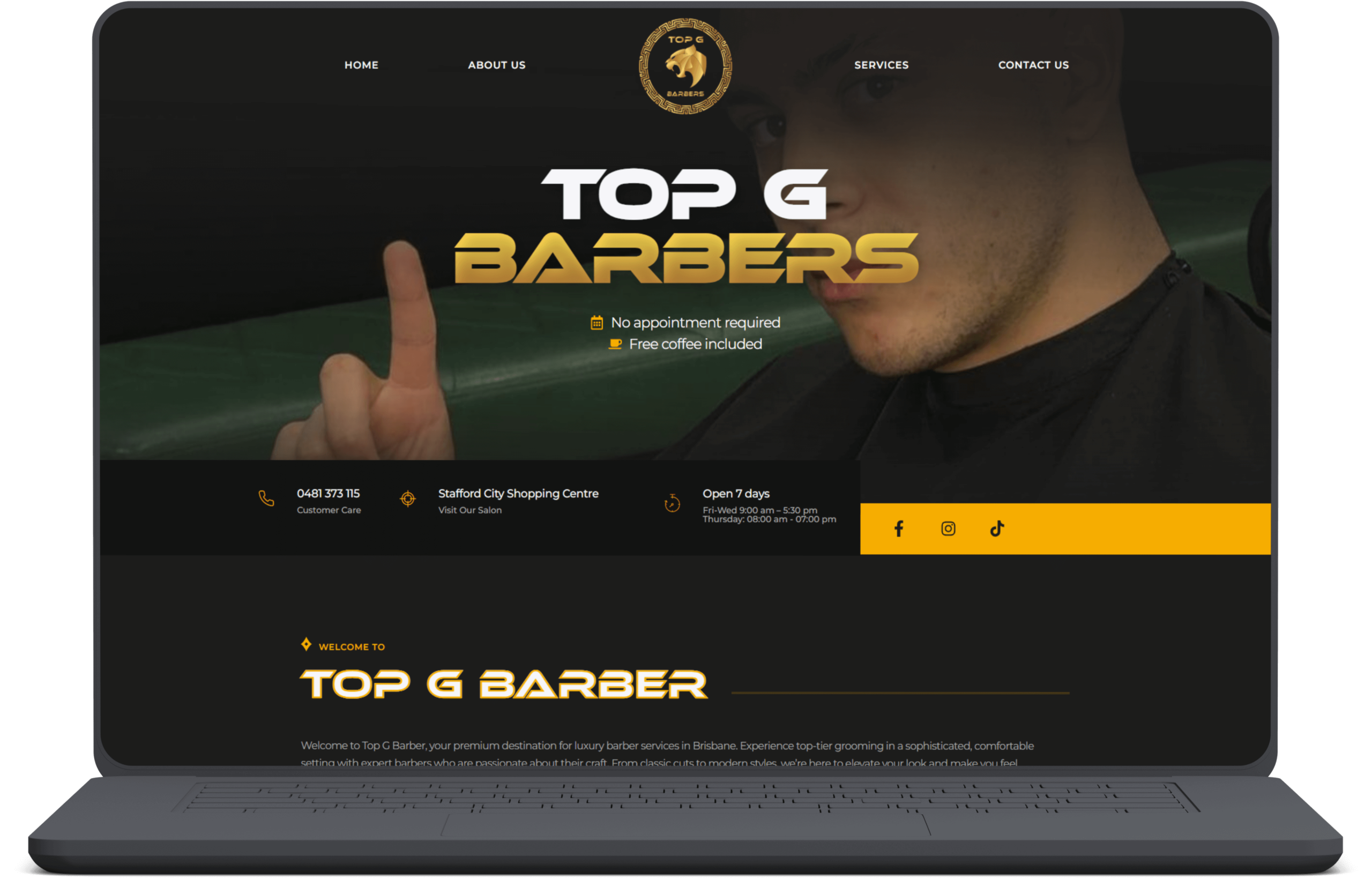 ICT Growth our clients top g barbers website